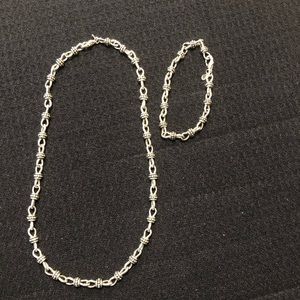 Sterling necklace and bracelet set